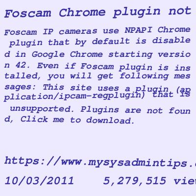 foscam plugin for chrome mac